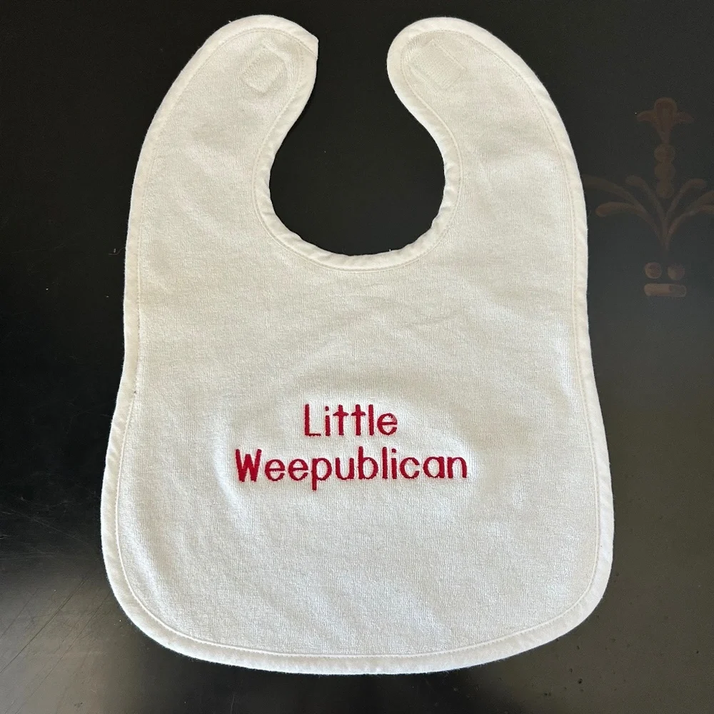 Bows and Beaus “Little Weepublican” Baby Bib. NWOT